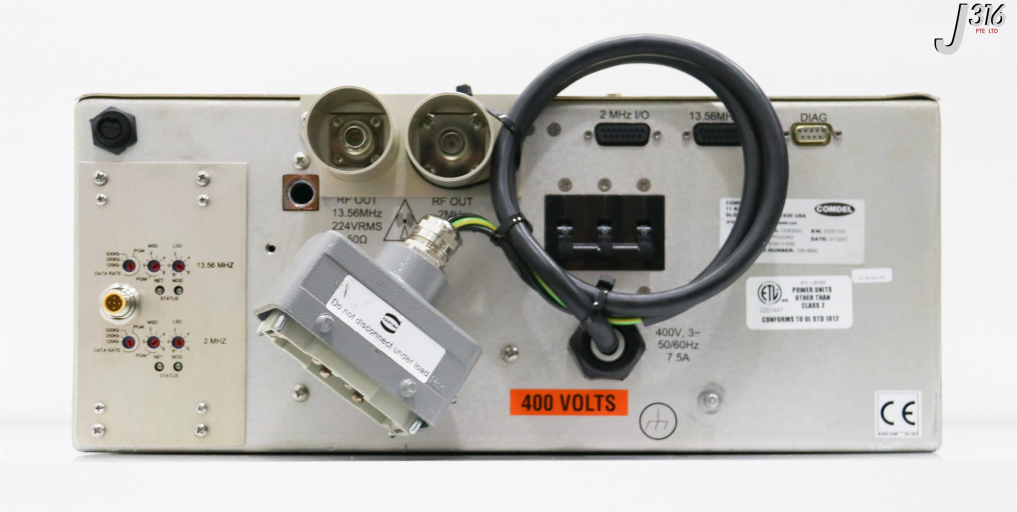 33220 COMDEL 13.56/2 MHZ DUAL RF GEN, CDX-2000, P/N: FP5322R2